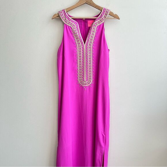 Lilly Pulitzer Sandrah Embroidered Maxi Womens size 10 - Picture 3 of 11